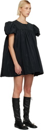 Sandy Liang Black Miyo Minidress