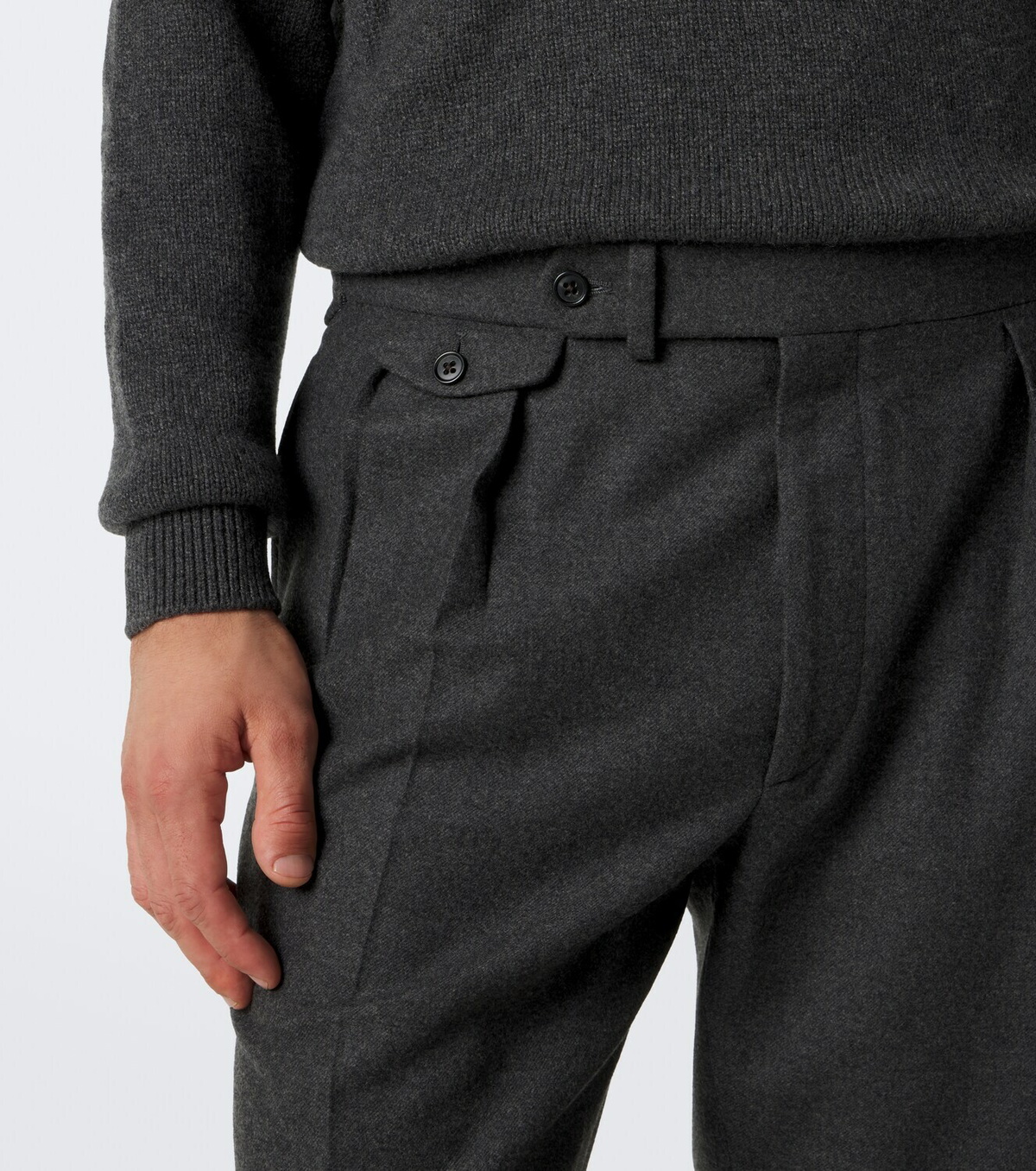 Ralph Lauren Purple Label Gregory pleated wool straight pants