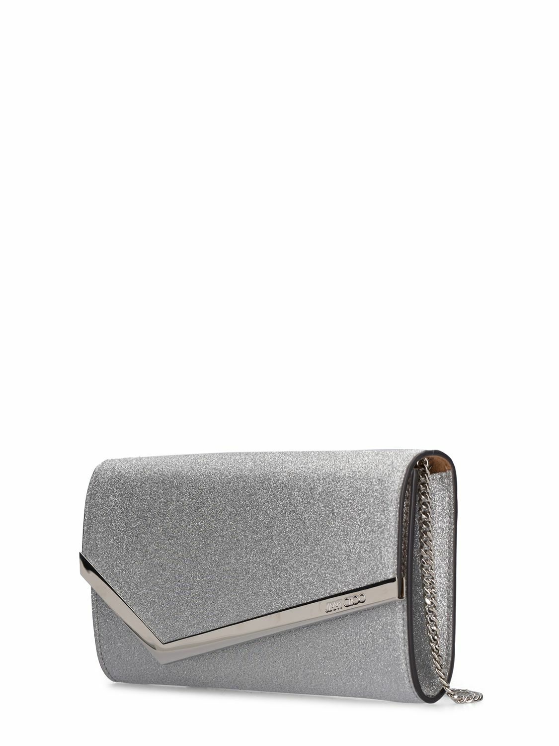 JIMMY CHOO - Emmie Infinity Glittered Clutch Jimmy Choo