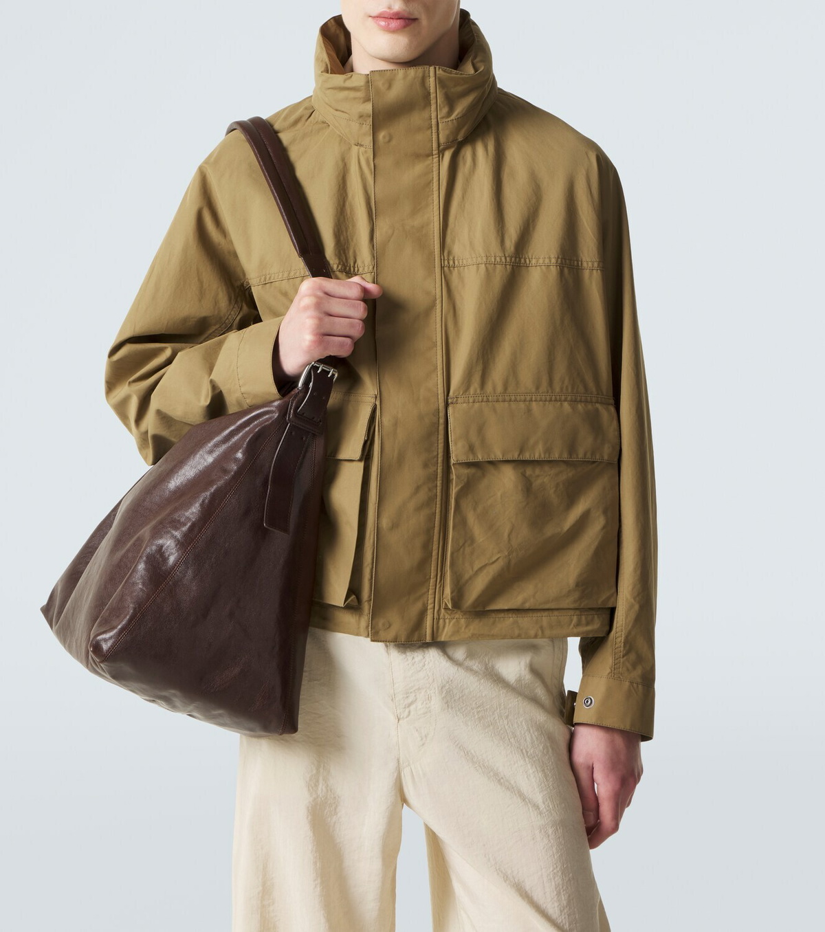 Lemaire Belted leather shoulder bag