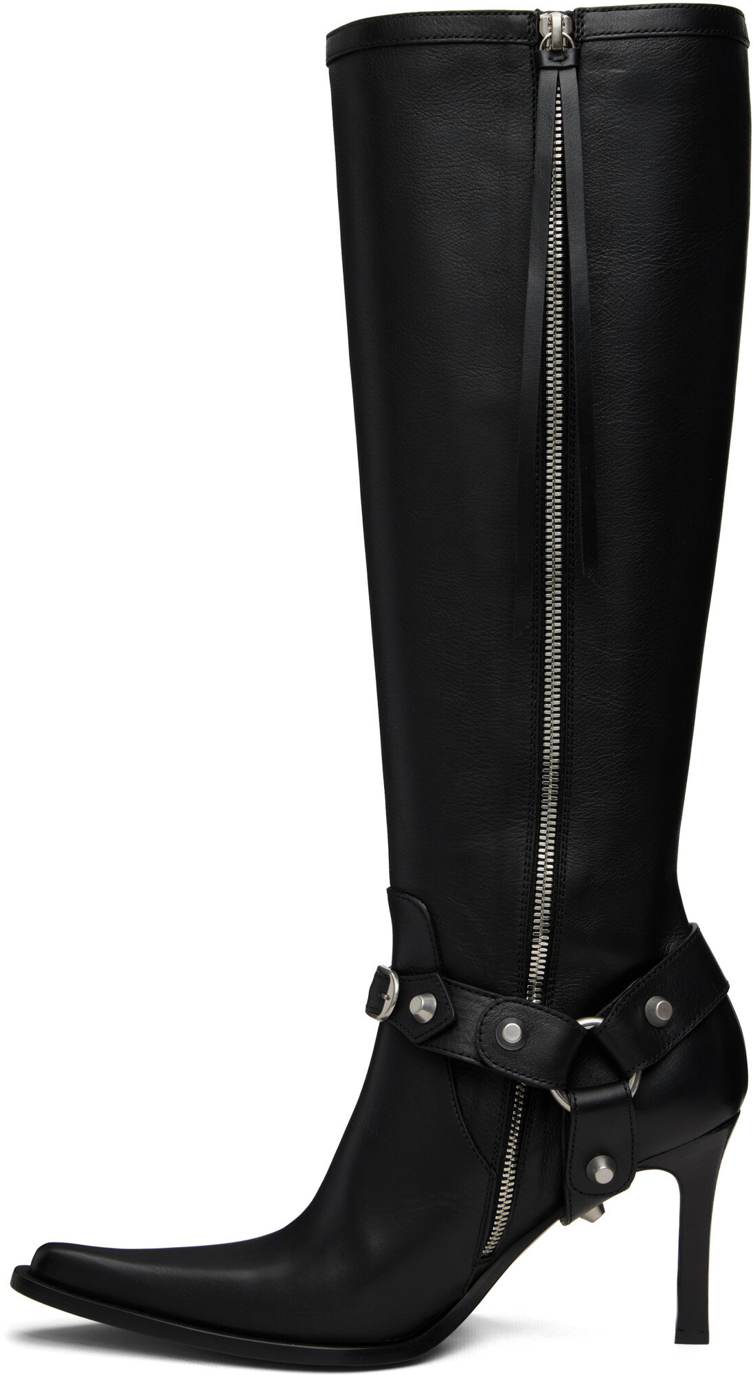 Balenciaga Black City Harness Tall Boots
