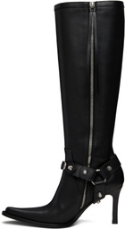 Balenciaga Black City Harness Tall Boots