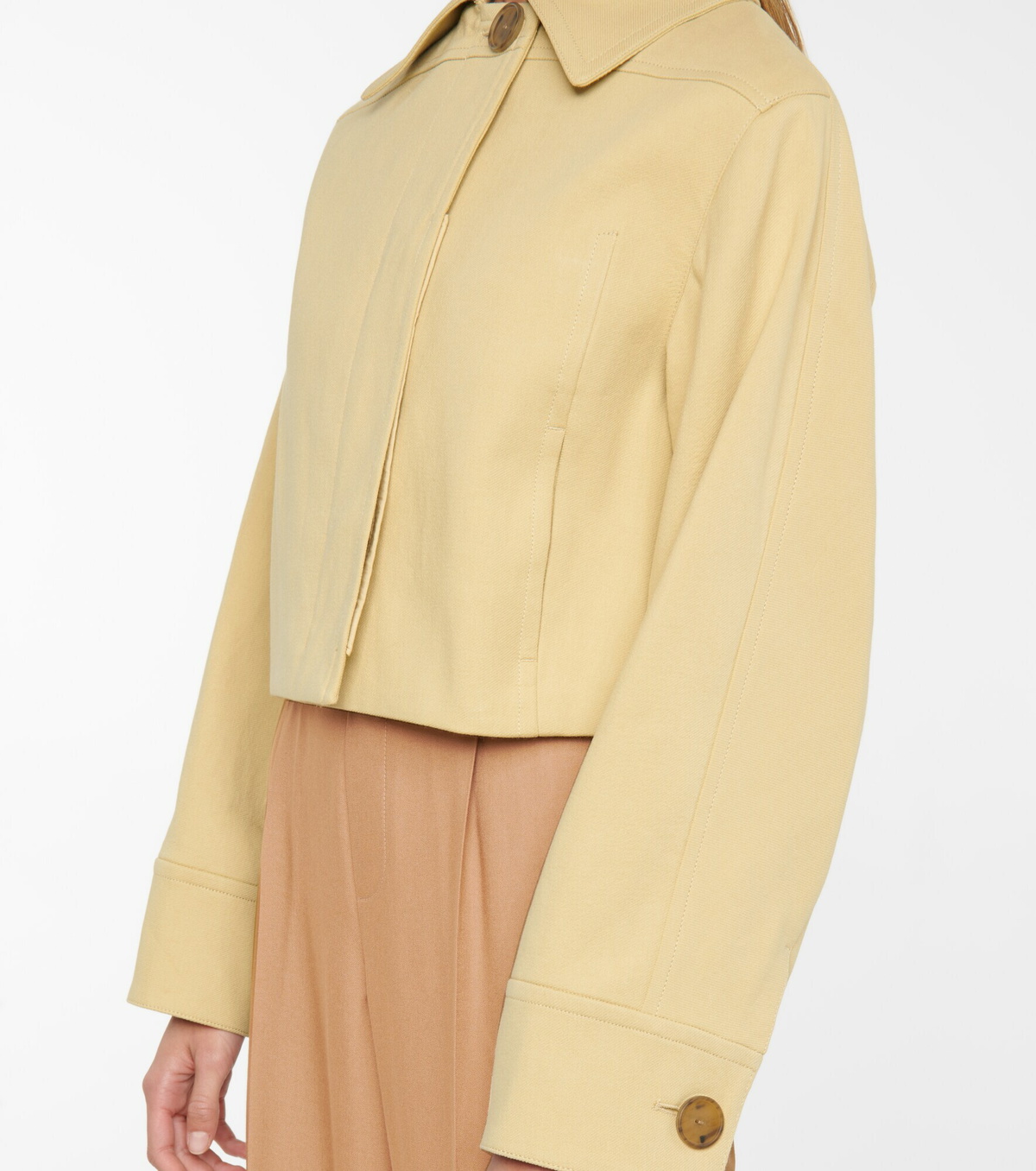 Vince - Cropped stretch-cotton jacket Vince