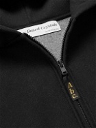 Abc. 123. - Logo-Detailed Cotton-Blend Jersey Zip-Up Hoodie - Black