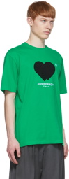 ADER error Green Twin Heart T-Shirt