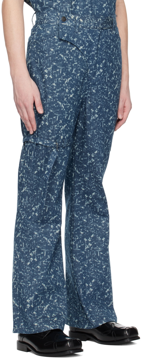 The World Is Your Oyster Blue Snow-Washed Jeans