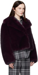 Stand Studio Purple Samara Faux-Fur Jacket