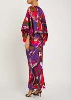 Pucci Layered Printed Silk Maxi Dress Multicoloured 1