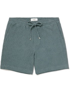 Mr P. - Organic Cotton-Terry Drawstring Shorts - Blue