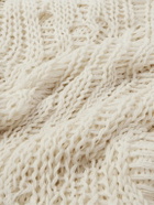 AIREI - Crocheted Recycled Cashmere and Wool-Blend Sweater - Neutrals