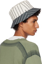 Paul Smith Off-White & Blue Deck Stripe Hat