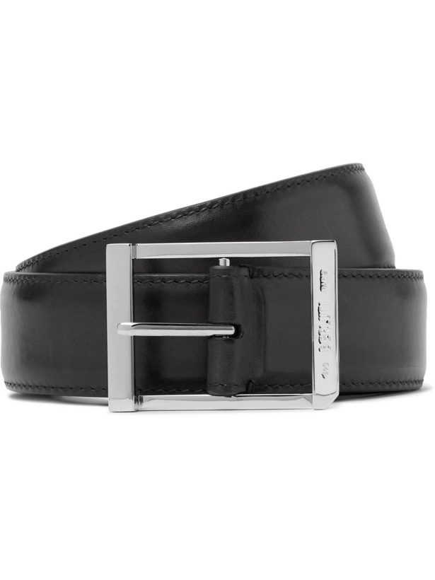 Photo: Berluti - 3.5cm Polished Leather Belt - Black