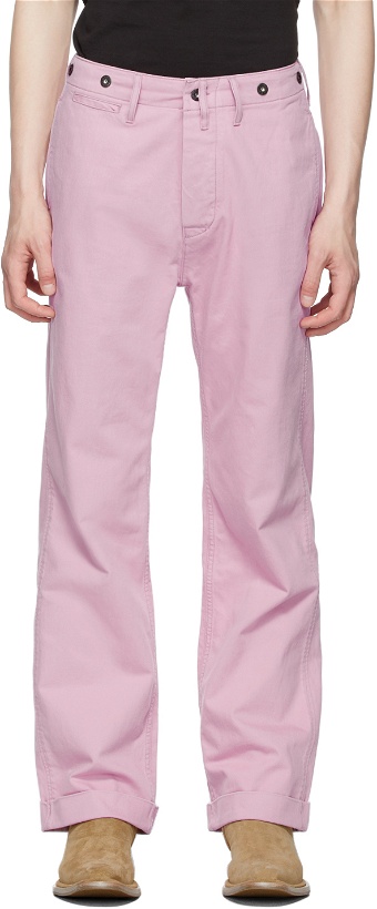 Photo: Levi's Vintage Clothing Pink '20s Chino Trousers