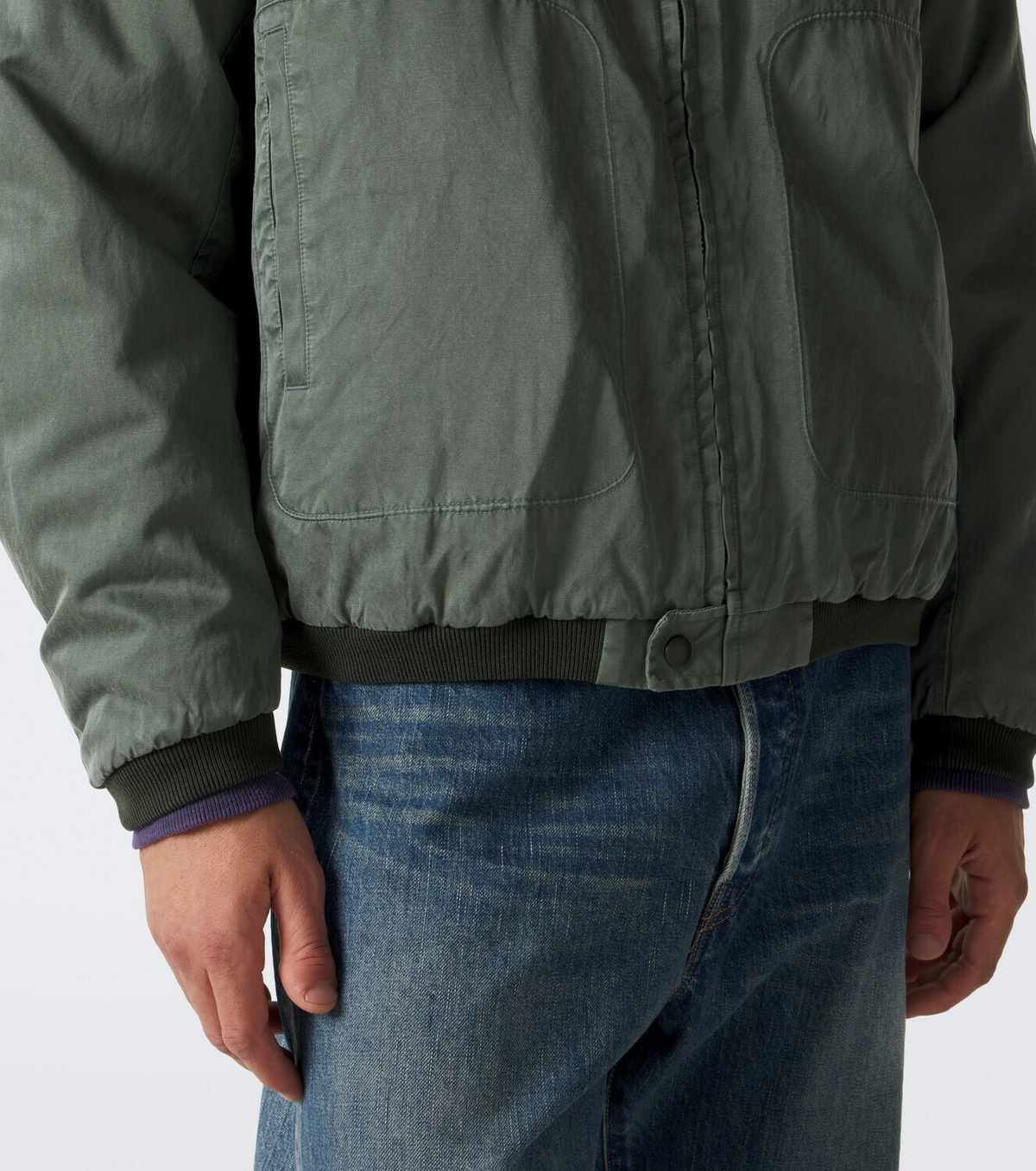 A.Presse Silk and cotton bomber jacket
