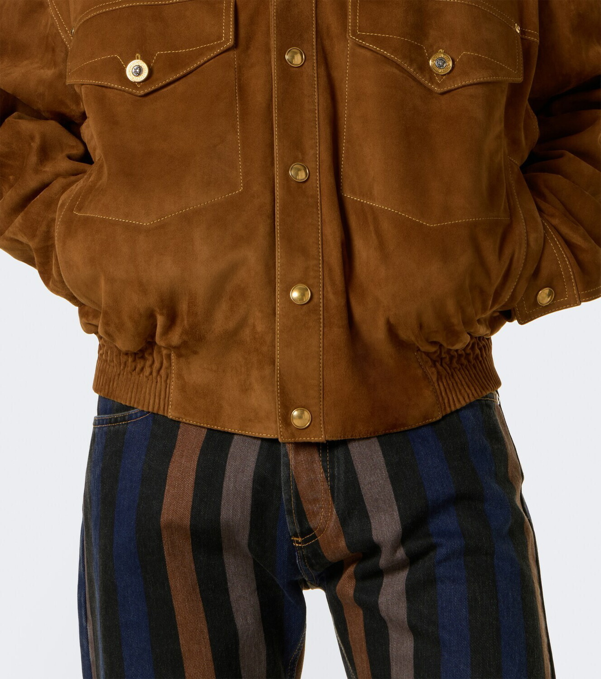 Versace Suede blouson jacket
