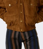 Versace Suede blouson jacket