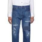 Junya Watanabe Indigo Garment-Treated Patch Jeans