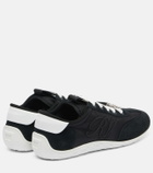 Roger Vivier Viv Low suede-trimmed satin sneakers