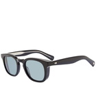 Garrett Leight Men's Kinney 48 Sunglasses in Black/Valley View Green