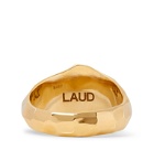 LAUD - Hammered 18-Karat Gold Signet Ring - Gold