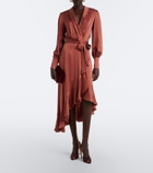 Zimmermann Silk satin wrap dress