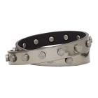Faith Connexion Grey Leather Bracelet