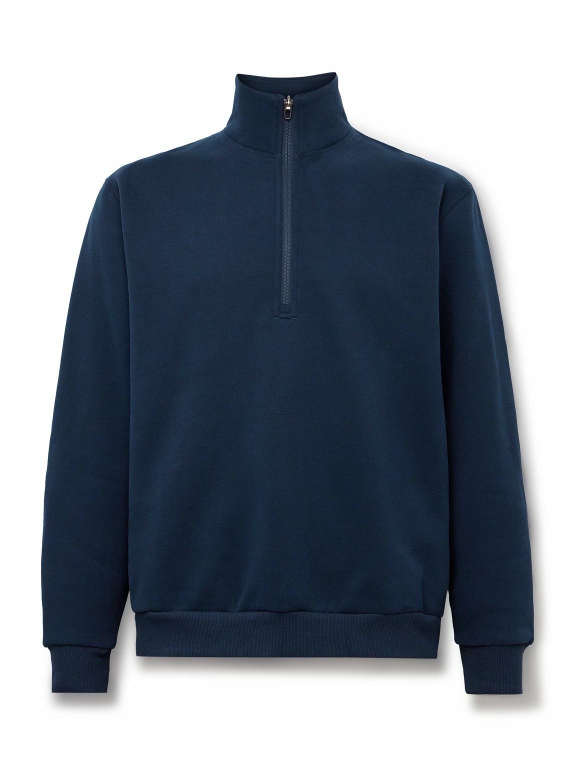 Lululemon - Steady State Cotton-Blend Jersey Half-Zip Sweatshirt - Blue