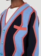 Kenzo - Wavy Striped Cardigan in Blue