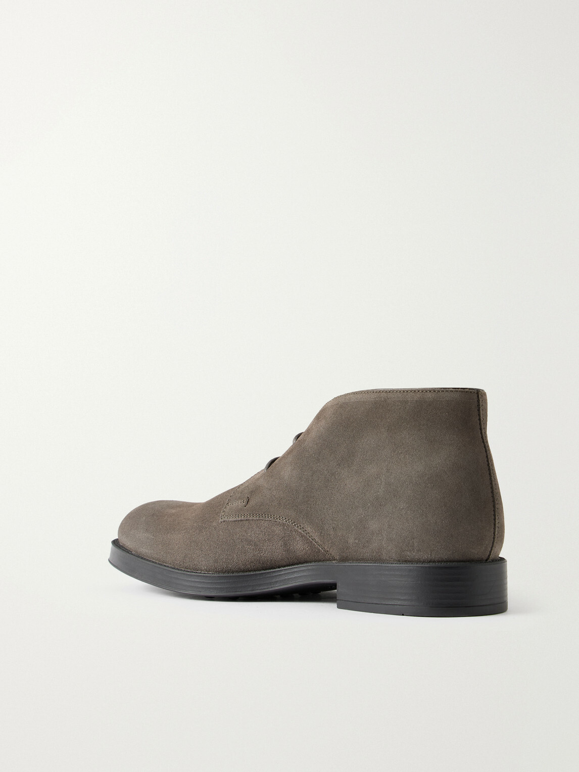 Tod's - Logo Debossed Suede Lace-Up Boots - Brown