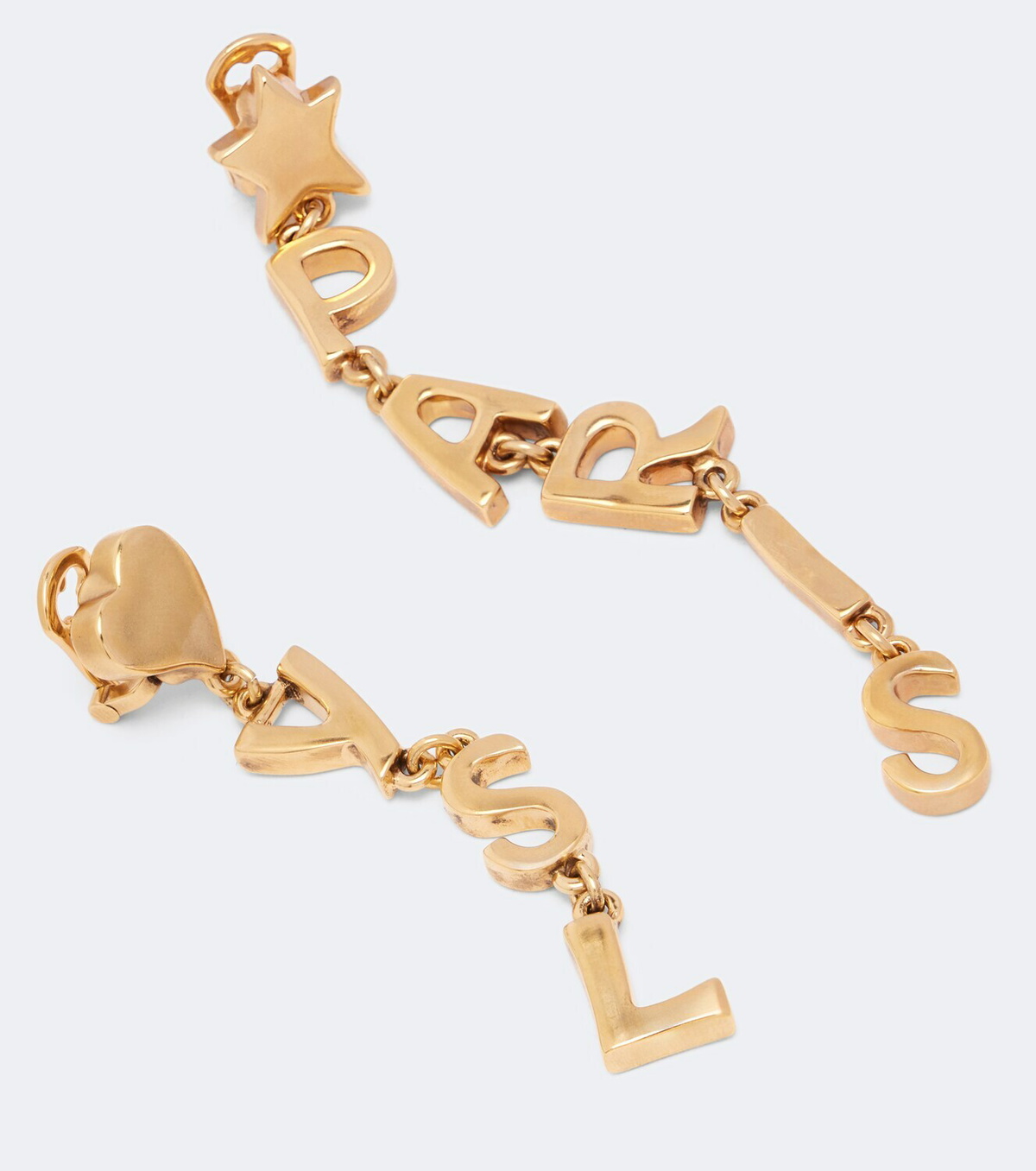 Saint Laurent YSL Paris drop earrings