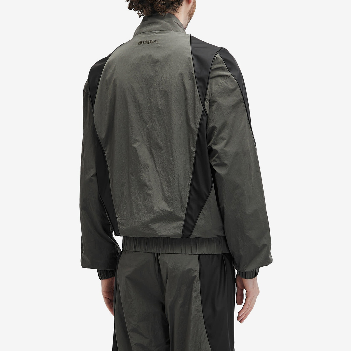 Han Kjobenhavn Men's Rubber Detail Panel Track Jacket in Ash Grey
