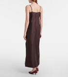 Alémais Embellished printed linen-blend maxi dress