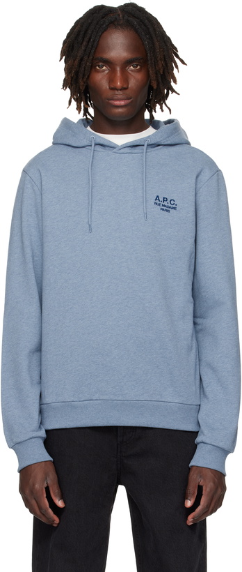 Photo: A.P.C. Blue Standard Rue Madame Hoodie
