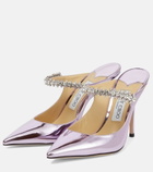 Jimmy Choo - Bing 100 metallic leather mules