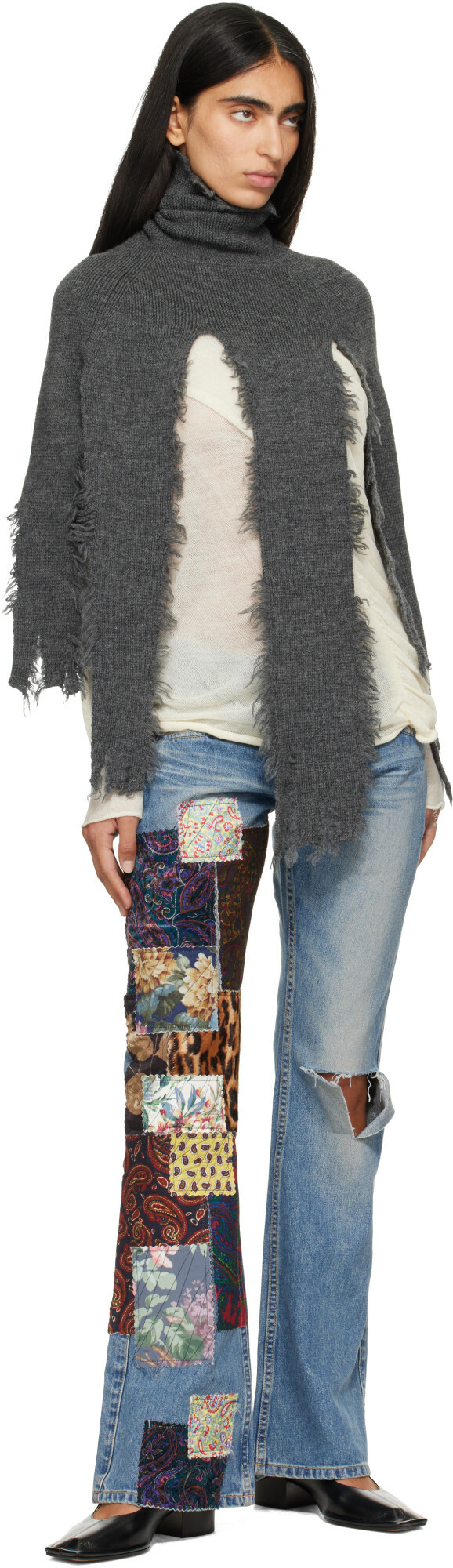 Junya Watanabe Blue Patchwork Jeans