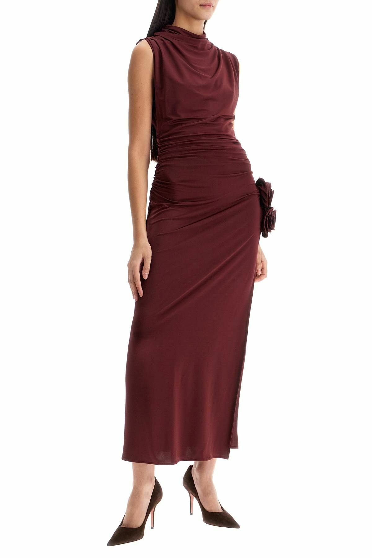 MAGDA BUTRYM draped jersey dress with Red Magda Butrym MAGDA BUTRYM draped jersey dress with Red Magda Butrym