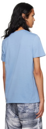 Balmain Blue Flocked T-Shirt
