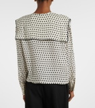 Frame Fleet polka-dot silk blouse