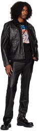 Diesel Black L-Cale Leather Jacket