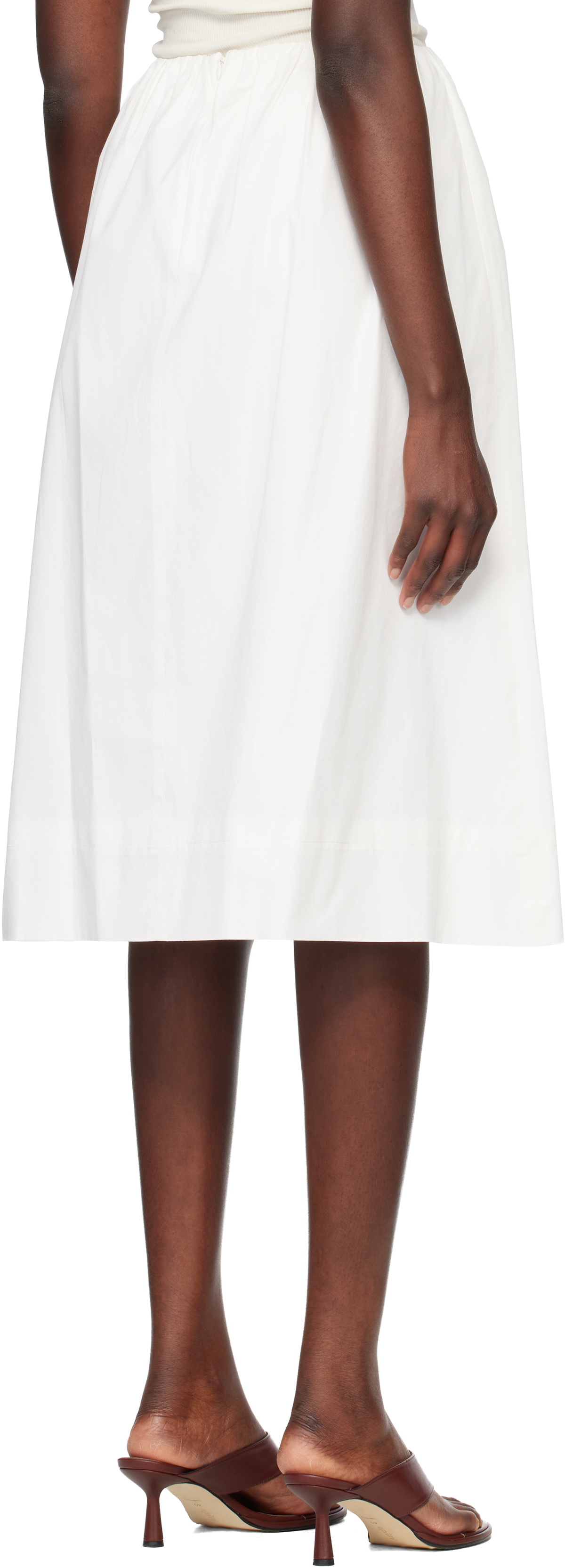 Nothing Written White Leia A-Line Midi Skirt