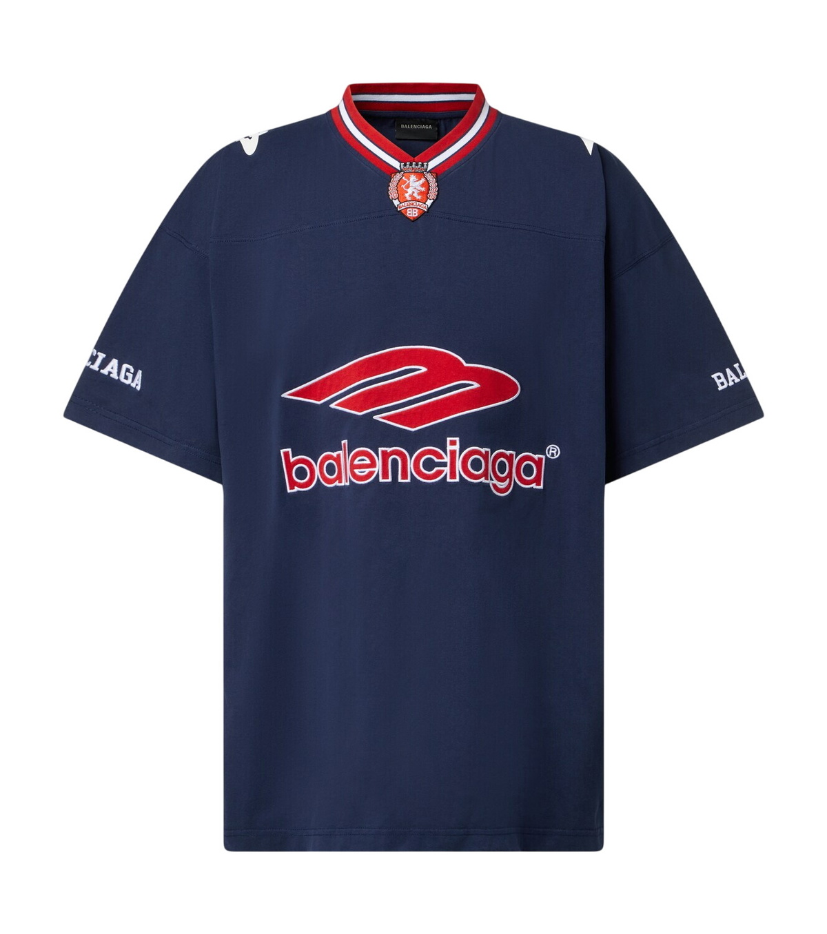 BALENCIAGA - Oversized Printed Neon Jersey T-Shirt - Orange Balenciaga