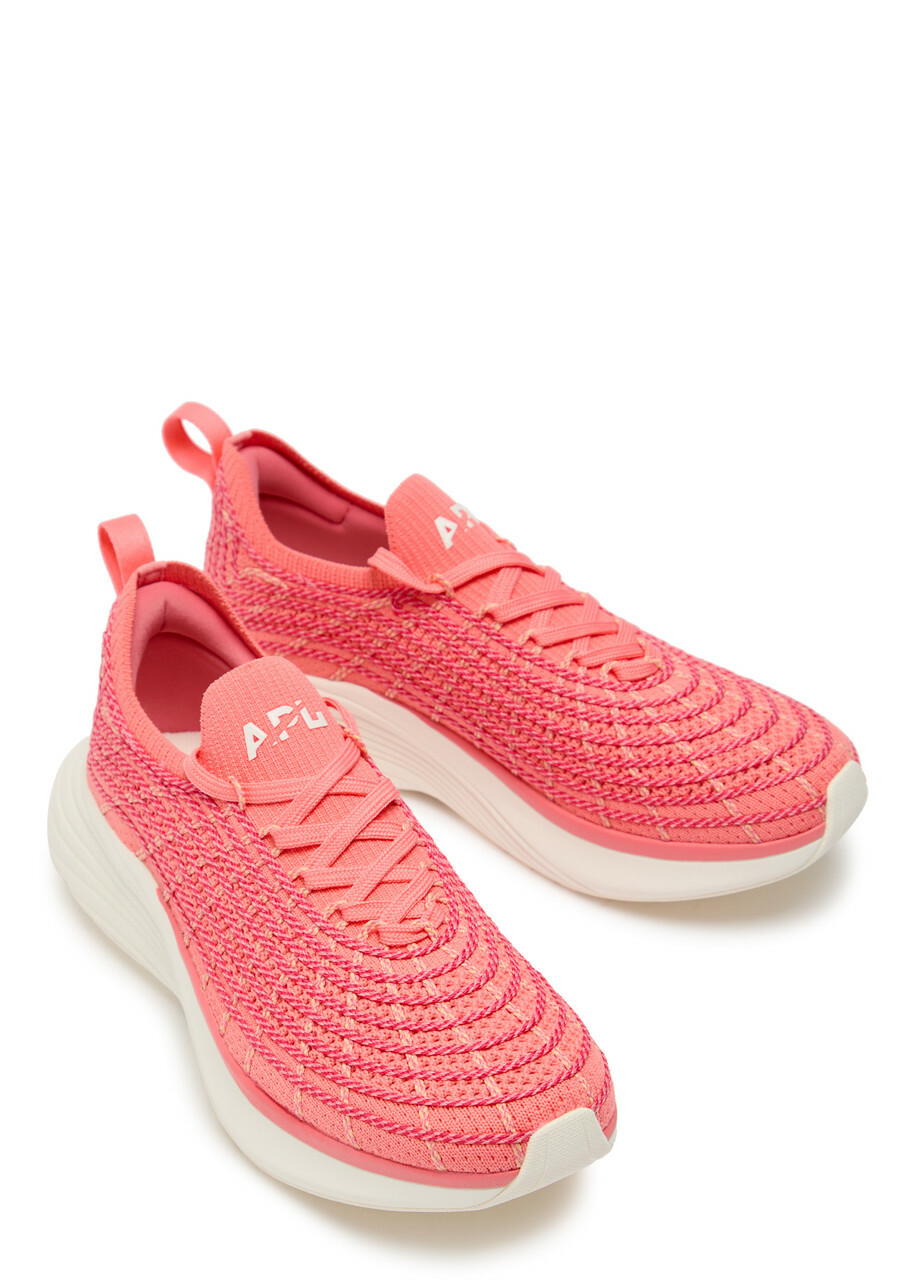 Athletic Propulsion Labs Zipline Embroidered Knitted Sneakers Pink