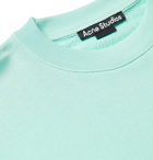 ACNE STUDIOS - Forba Oversized Logo-Appliquéd Loopback Cotton-Jersey Sweatshirt - Green