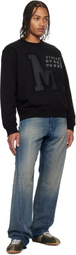 MM6 Maison Margiela Black Printed-Logo Sweatshirt