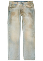 Warren Lotas Reaper Printed Straight-leg Jeans Light Blue