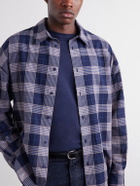The Elder Statesman - Checked Cotton Shirt - Blue