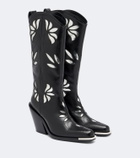 Rabanne Leather cowboy boots
