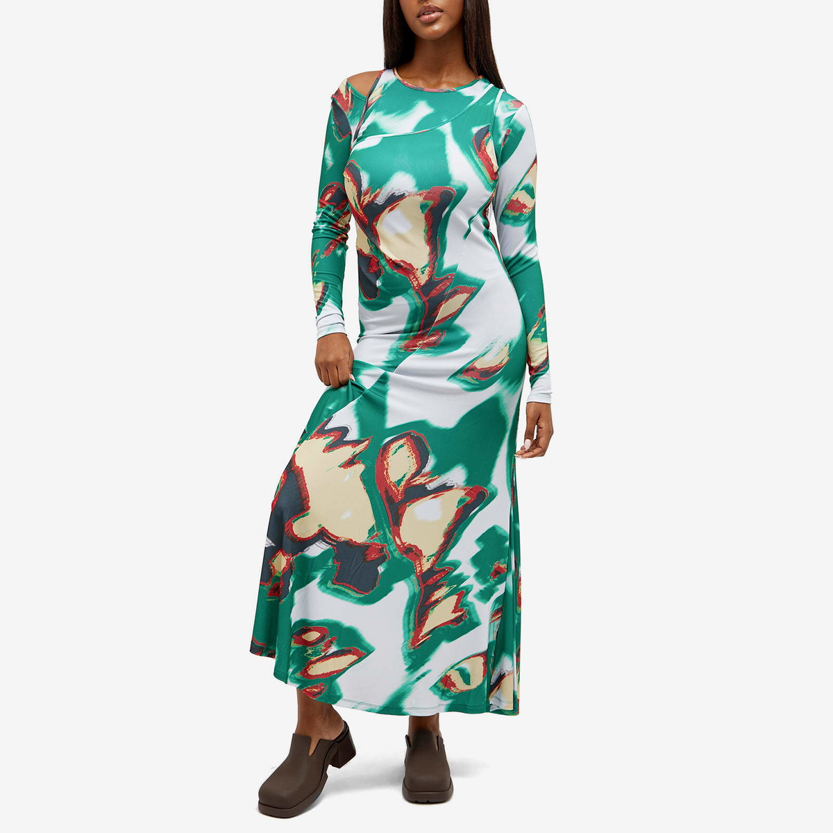 Wood Wood Women's Erica Wrap Midi Dress in Bright Green