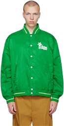 Palm Angels Green Douby Bomber Jacket