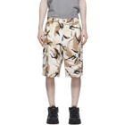 Kenzo Beige Camo Cargo Shorts